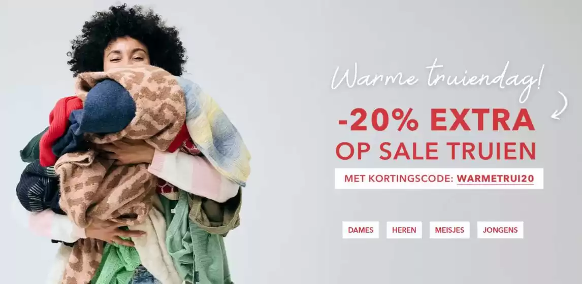 Catalogus van Jeans Centre in Nijmegen | -20% Extra op sale truien met kortingscode WARMETRUI20 | 2026-02-06T00:00:00.000Z - 2026-02-06T00:00:00.000Z