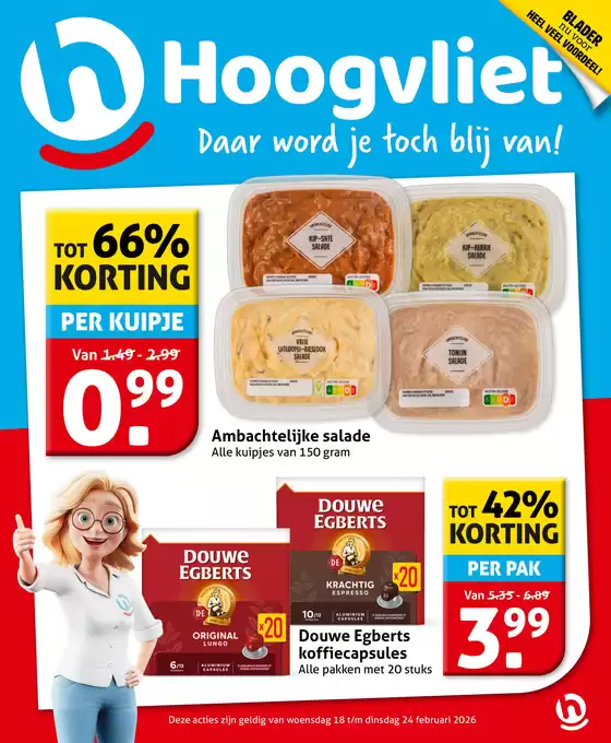 Catalogus van Hoogvliet in Leiden | Exclusieve deals voor onze klanten | 2026-02-18T00:00:00.000Z - 2026-02-24T00:00:00.000Z