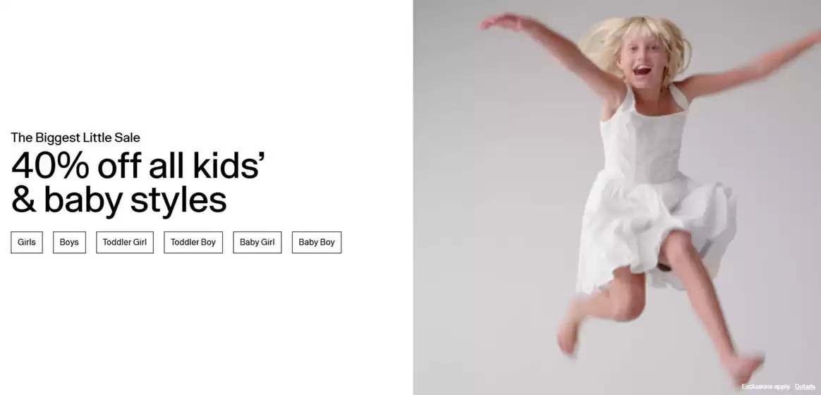 Catalogus van GAP in Zevenbergen | 40% Off all kids' & baby styles | 2026-02-18T00:00:00.000Z - 2026-02-28T00:00:00.000Z