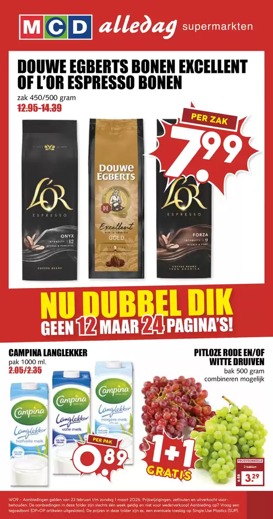 Catalogus van MCD Supermarkt in Ermelo | Ontdek aantrekkelijke aanbiedingen | 2026-02-23T00:00:00.000Z - 2026-03-01T00:00:00.000Z