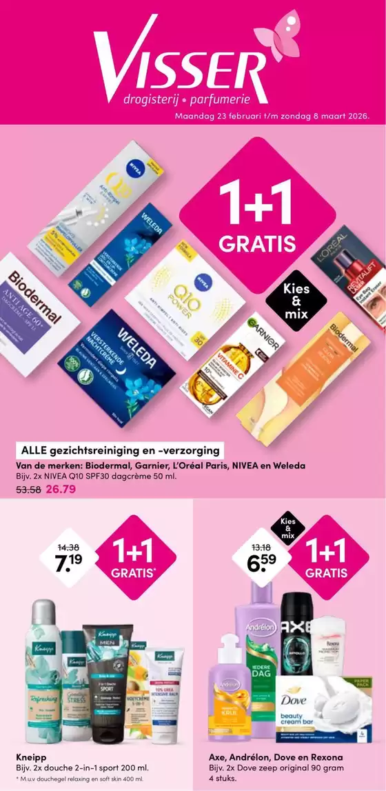 Catalogus van Drogisterij Visser in Oss | Drogisterij Visser folder | 2026-02-23T00:00:00.000Z - 2026-03-08T00:00:00.000Z