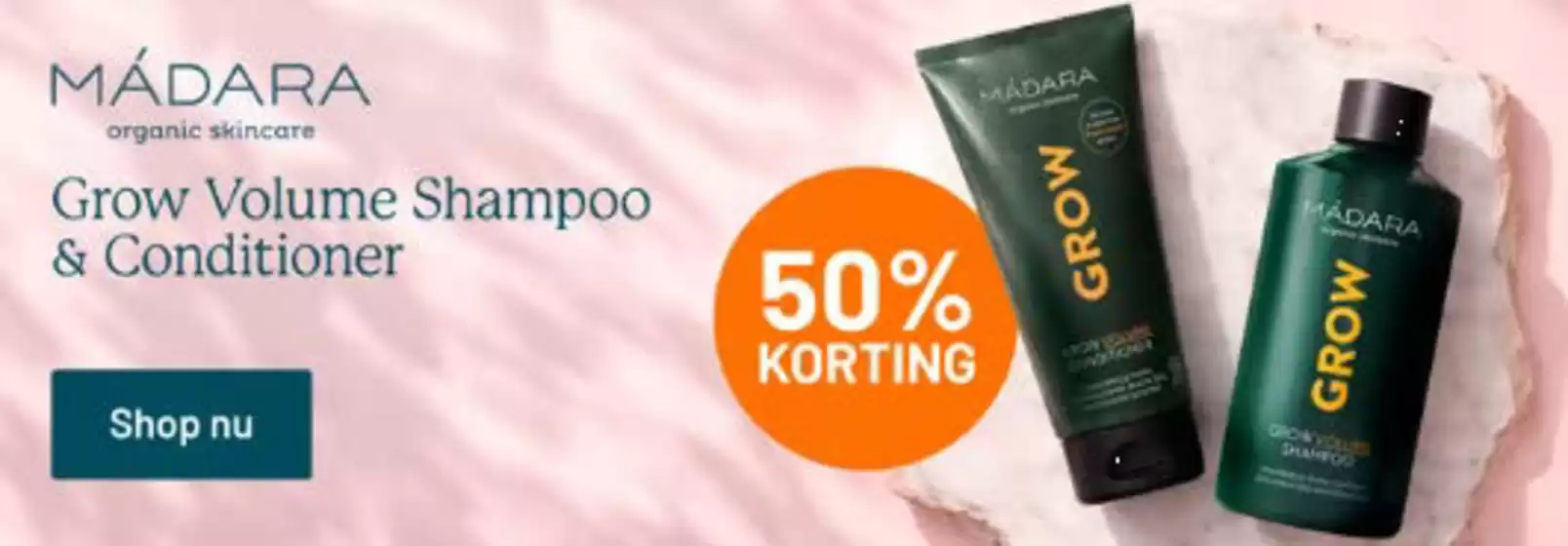 Catalogus van Vitaminstore in Bergeijk | 50% Korting MÁDARA organic skincare Grow Volume Shampoo & Conditioner | 2026-03-03T00:00:00.000Z - 2026-03-08T00:00:00.000Z