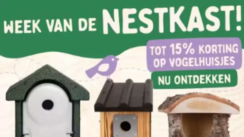 Catalogus van Vivara in Doetinchem | Tot 15% Korting op vogelhuisjes. Week van de nestkast | 2026-03-05T00:00:00.000Z - 2026-03-08T00:00:00.000Z