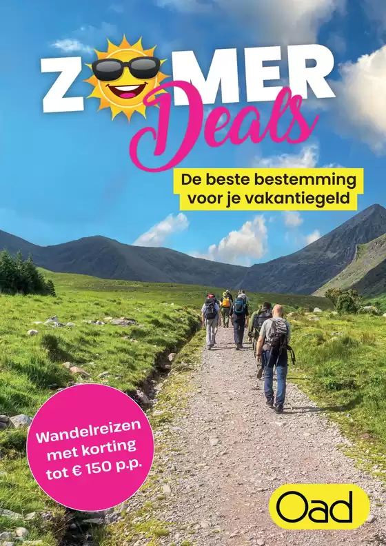 Catalogus van Oad in Landsmeer | Zomerdeal flyer wandelvakanties 2024Oad Official | 2026-06-01T00:00:00.000Z - 2026-08-31T00:00:00.000Z