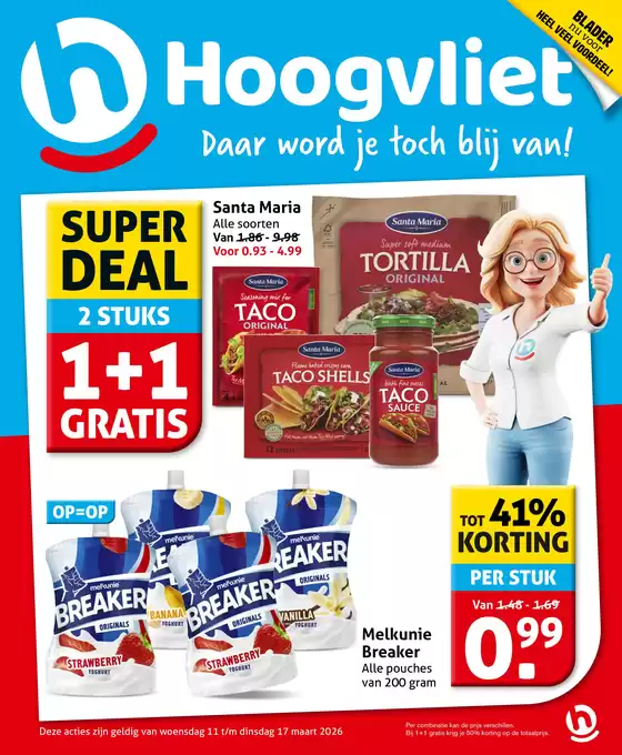 Catalogus van Hoogvliet in Laren (Noord-Holland) | Exclusieve deals en koopjes | 2026-03-11T00:00:00.000Z - 2026-03-17T00:00:00.000Z