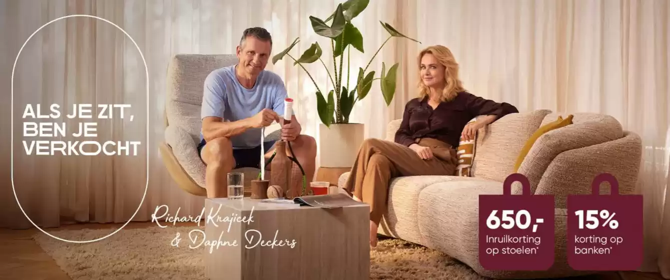 Catalogus van Prominent in Heemskerk | Nu 650,-Inruilkorting op stoelen, Nu 15% korting op banken | 2026-03-10T00:00:00.000Z - 2026-03-22T00:00:00.000Z