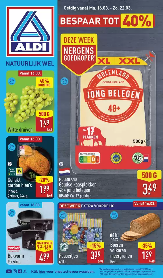 Catalogus van Aldi in Groningen | Topaanbiedingen voor alle koopjesjagers | 2026-03-16T00:00:00.000Z - 2026-03-22T00:00:00.000Z
