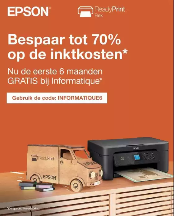 Catalogus van Informatique in Lemelerveld | Bespaar tot 70% op de inktkosten Nu de eerste 6 maanden GRATIS bij Informatique. Gebruik de code INFORMATIQUE6 | 2026-03-11T00:00:00.000Z - 2026-03-22T00:00:00.000Z