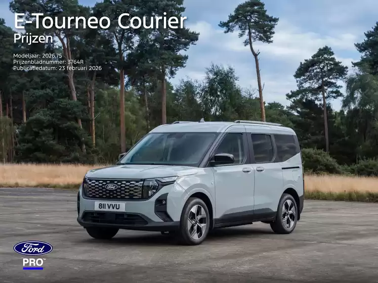 Catalogus van Ford in Vlaardingen | E Tourneo Courier per 23 februari 2026 | 2026-03-13T00:00:00.000Z - 2026-03-27T00:00:00.000Z