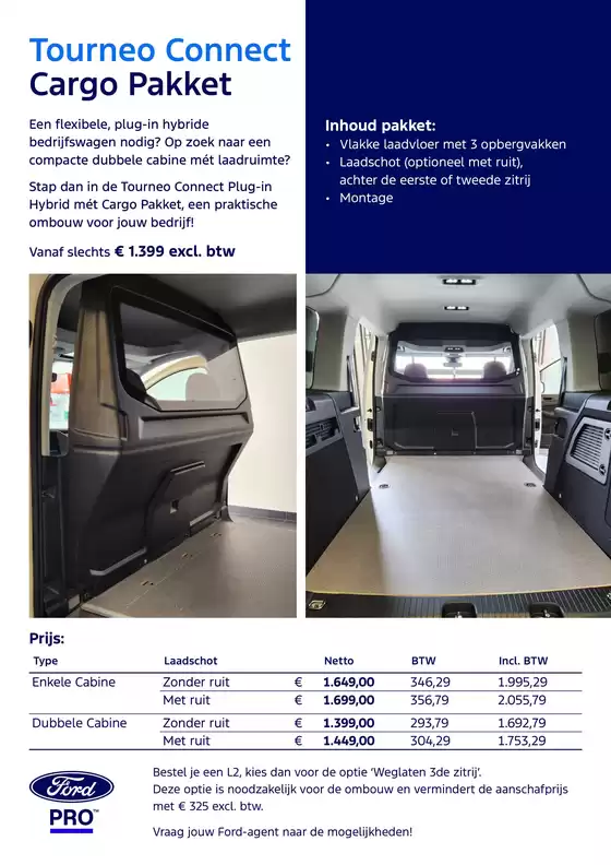 Catalogus van Ford in Vlaardingen | Leaflet Tourneo Connect en Transit Kombi Pro | 2026-03-13T00:00:00.000Z - 2026-03-27T00:00:00.000Z