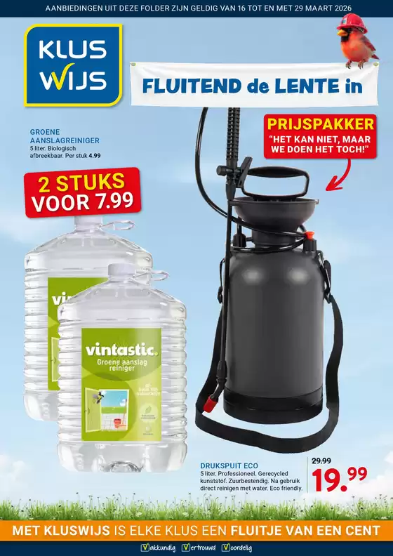 Catalogus van Kluswijs in Emmen | Topdeals voor alle klanten | 2026-03-16T00:00:00.000Z - 2026-03-29T00:00:00.000Z