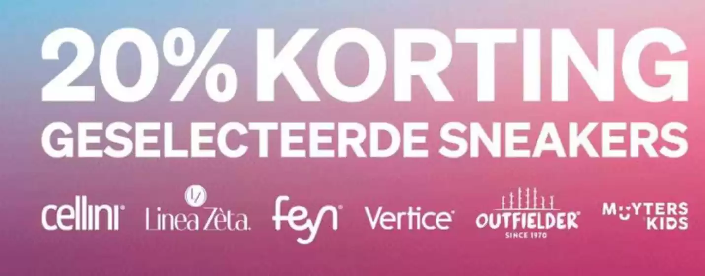 Catalogus van Topmerk Schoenen in Den Haag | 20% korting op geselecteerde sneakers | 2026-03-18T00:00:00.000Z - 2026-03-22T00:00:00.000Z