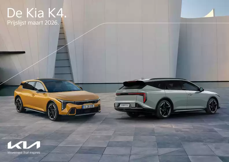 Catalogus van Kia in Bunnik | Kia Netherlands K4 prijslijst | 2026-03-01T00:00:00.000Z - 2026-03-31T00:00:00.000Z