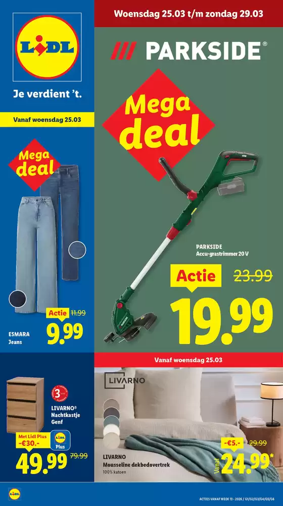 Catalogus van Lidl in Moerkapelle | wo 2503 za 2803 | 2026-03-25T00:00:00.000Z - 2026-03-31T00:00:00.000Z