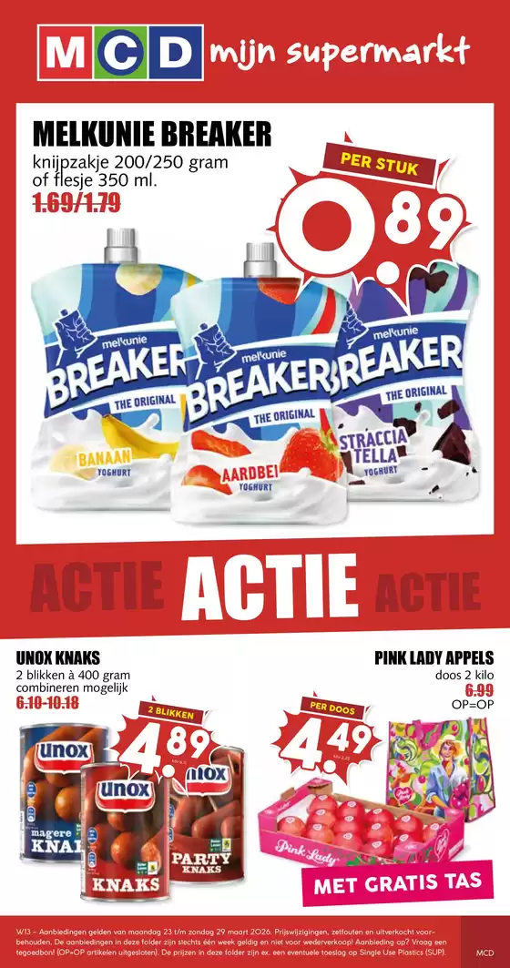 Catalogus van MCD Supermarkt in Harlingen | Actuele speciale acties | 2026-03-23T00:00:00.000Z - 2026-03-29T00:00:00.000Z
