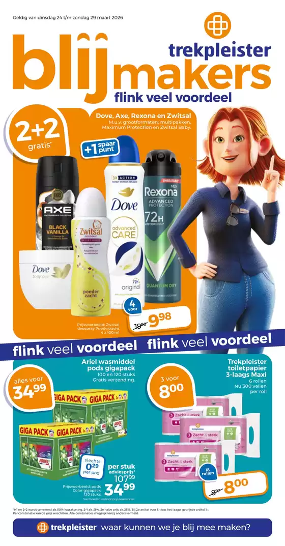 Catalogus van Trekpleister in Middelburg | Actuele deals en aanbiedingen | 2026-03-24T00:00:00.000Z - 2026-03-29T00:00:00.000Z