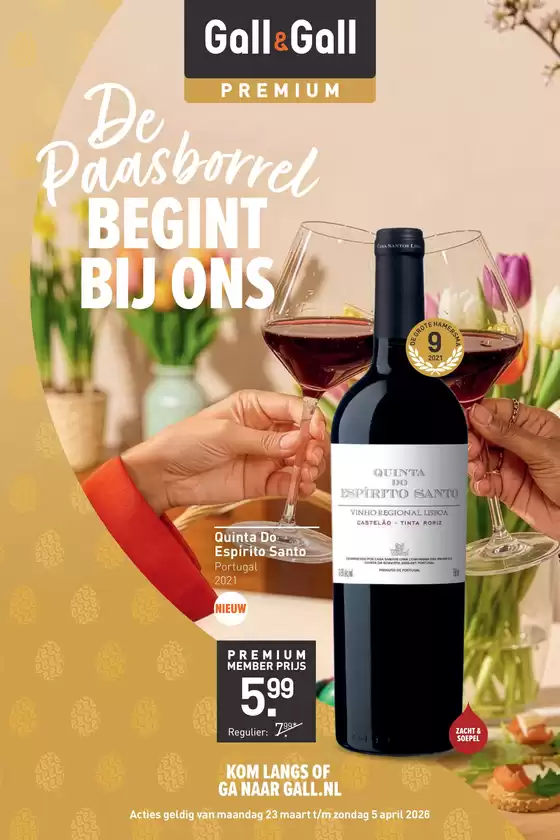 Catalogus van Gall & Gall in Ridderkerk | Nieuwe aanbiedingen om te ontdekken | 2026-03-23T00:00:00.000Z - 2026-04-05T00:00:00.000Z