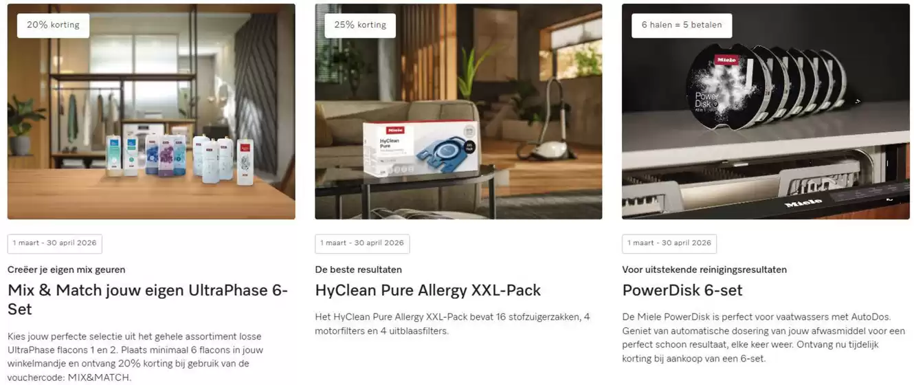 Catalogus van Miele in Hoogeveen | Actie | 2026-03-24T00:00:00.000Z - 2026-04-30T00:00:00.000Z