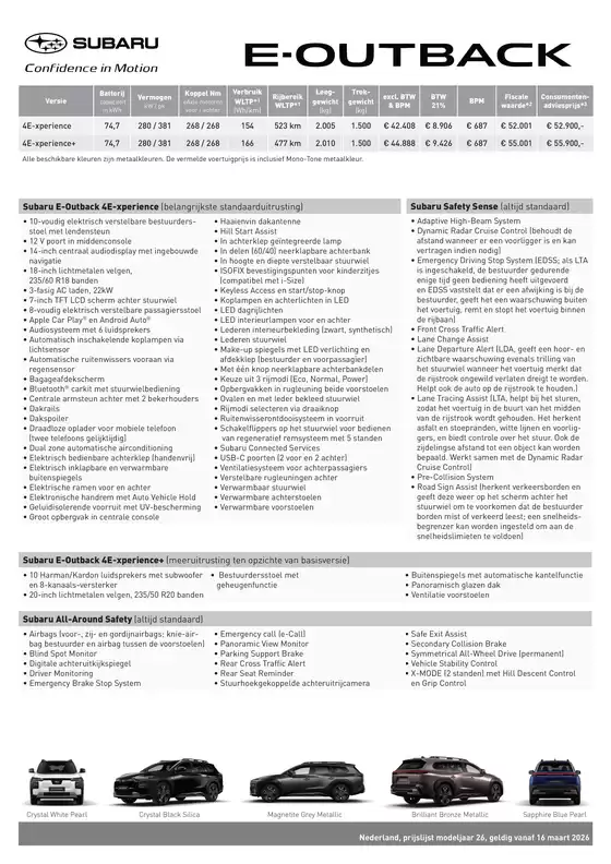 Catalogus van Subaru in Eindhoven | Subaru E-Outback | 2026-03-31T00:00:00.000Z - 2026-04-14T00:00:00.000Z