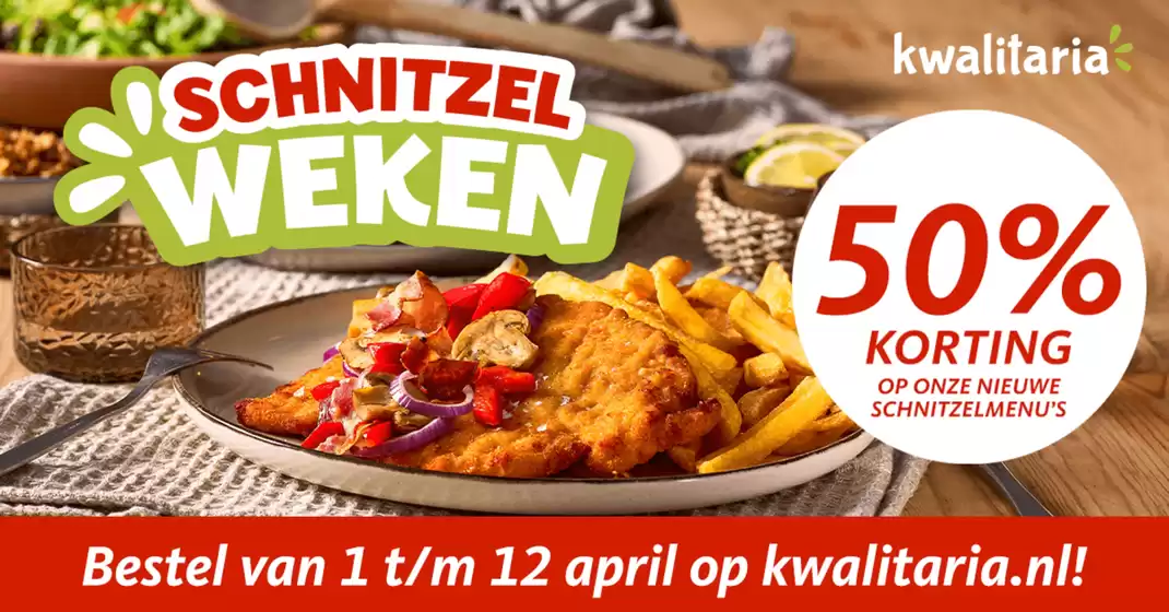 Catalogus van Kwalitaria in Maassluis | Schnitzel Weken | 2026-04-01T00:00:00.000Z - 2026-04-12T00:00:00.000Z