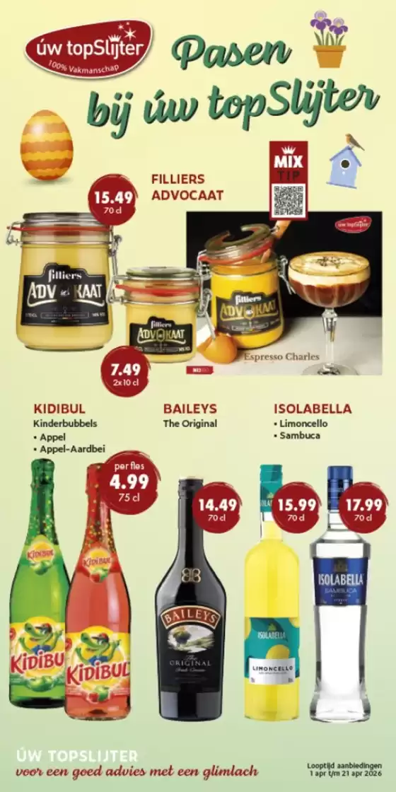 Catalogus van Úw topSlijter in Renswoude | Pasen bij úw top Slijter | 2026-04-02T00:00:00.000Z - 2026-04-21T00:00:00.000Z