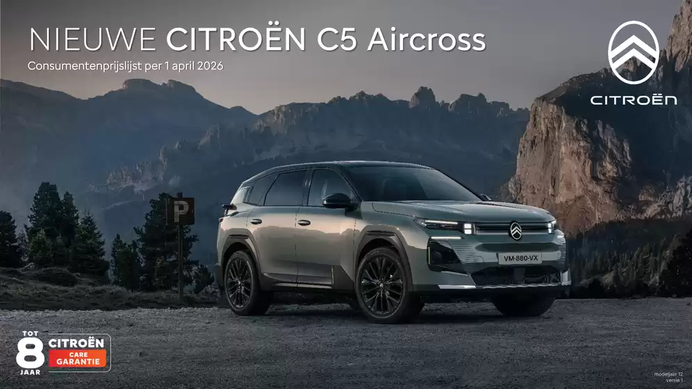 Catalogus van Citroën in Ede | 02042026 Consumentenprijslijst Citroen C5 Aircross | 2026-01-01T00:00:00.000Z - 2026-12-31T00:00:00.000Z