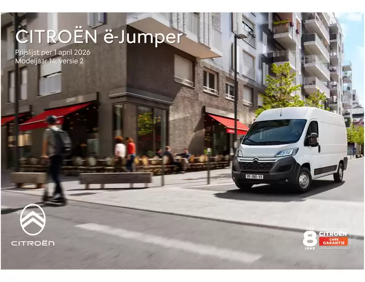 Catalogus van Citroën in Ede | 01042026 Prijzen en specificaties e Jumper | 2026-01-01T00:00:00.000Z - 2026-12-31T00:00:00.000Z
