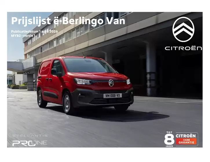 Catalogus van Citroën in Ede | 01042026 prijzen specificaties e berlingo van | 2026-01-01T00:00:00.000Z - 2026-12-31T00:00:00.000Z