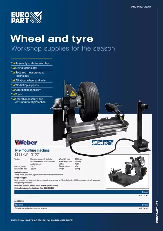 Catalogus van Europart in Weert | Wheel And Tyre | 2026-04-03T00:00:00.000Z - 2026-10-31T00:00:00.000Z