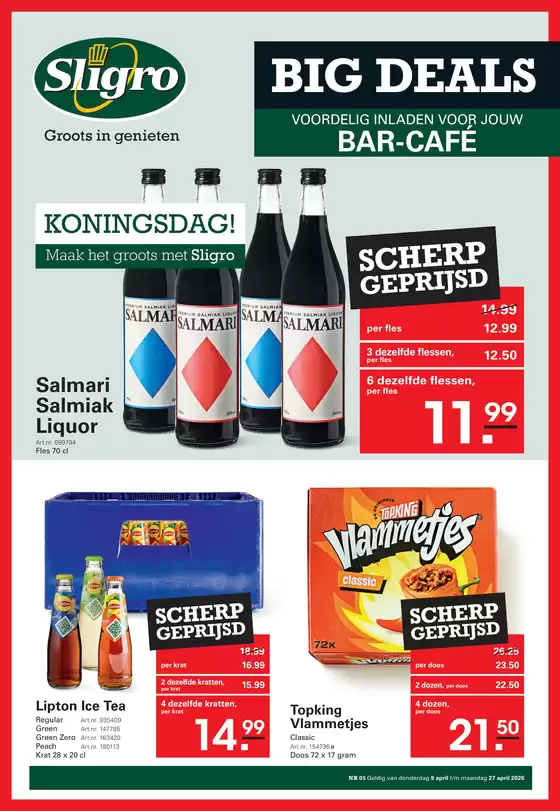 Catalogus van Sligro in Goes | Big deals 05 2026 | 2026-04-09T00:00:00.000Z - 2026-04-27T00:00:00.000Z