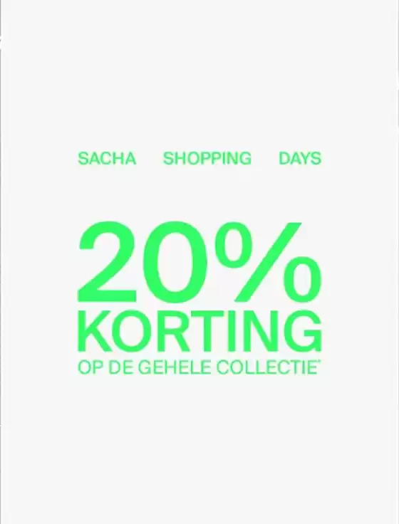 Catalogus van Sacha | 20% Korting | 2026-04-08T00:00:00.000Z - 2026-04-22T00:00:00.000Z