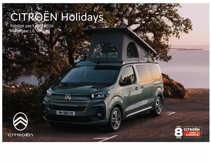Catalogus van Citroën in Landsmeer | 10042026 Consumentenprijslijst Citroen Holidays | 2026-01-01T00:00:00.000Z - 2026-12-31T00:00:00.000Z
