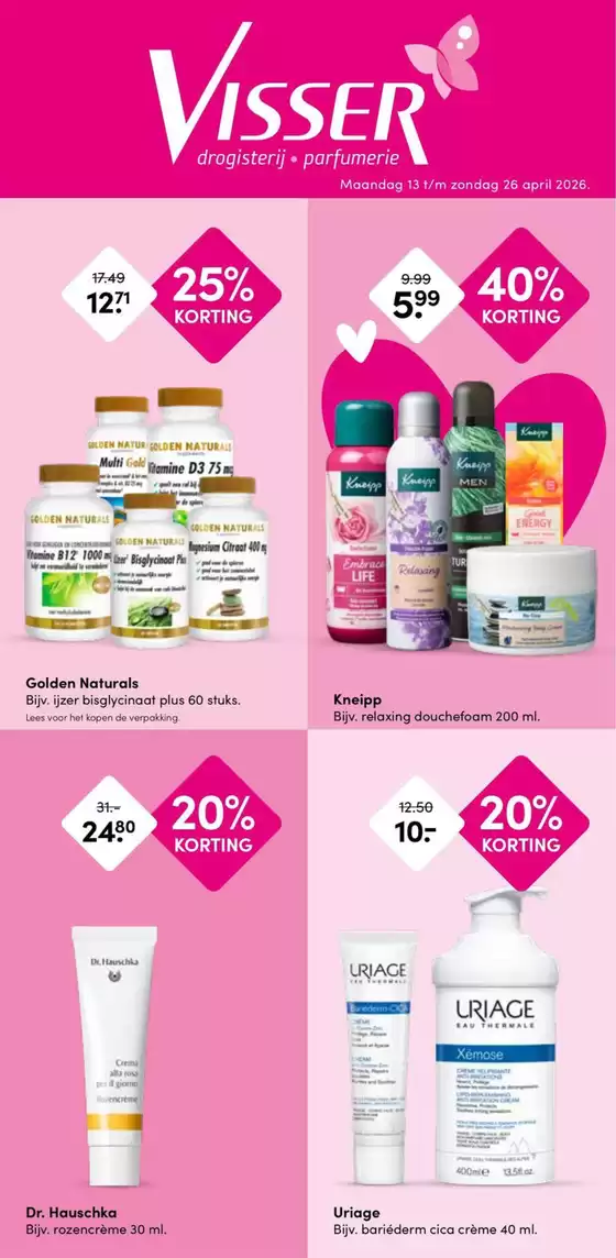Catalogus van Drogisterij Visser in Hei- en Boeicop | Drogisterij Visser folder | 2026-04-13T00:00:00.000Z - 2026-04-26T00:00:00.000Z