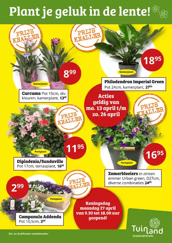 Catalogus van Tuinland in Hei- en Boeicop | Tuinland folder | 2026-04-13T00:00:00.000Z - 2026-04-26T00:00:00.000Z