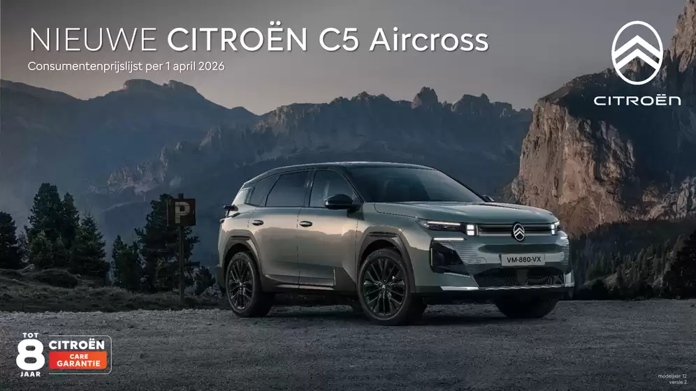 Catalogus van Citroën | 16042026 Consumentenprijslijst Citroen C5 Aircross | 2026-01-01T00:00:00.000Z - 2026-12-31T00:00:00.000Z