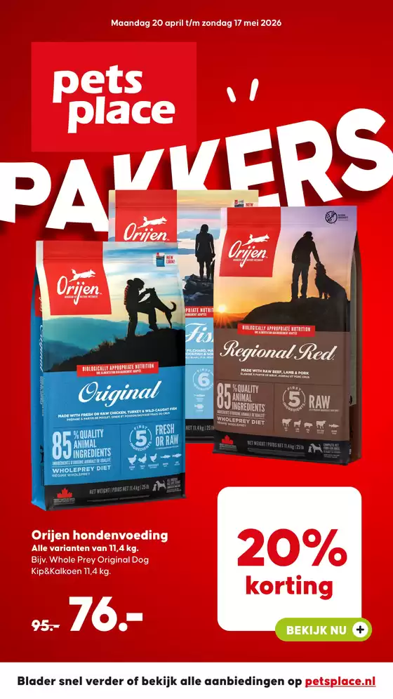 Catalogus van Pets Place in Sleeuwijk | Pets Place folder | 2026-04-20T00:00:00.000Z - 2026-05-17T00:00:00.000Z