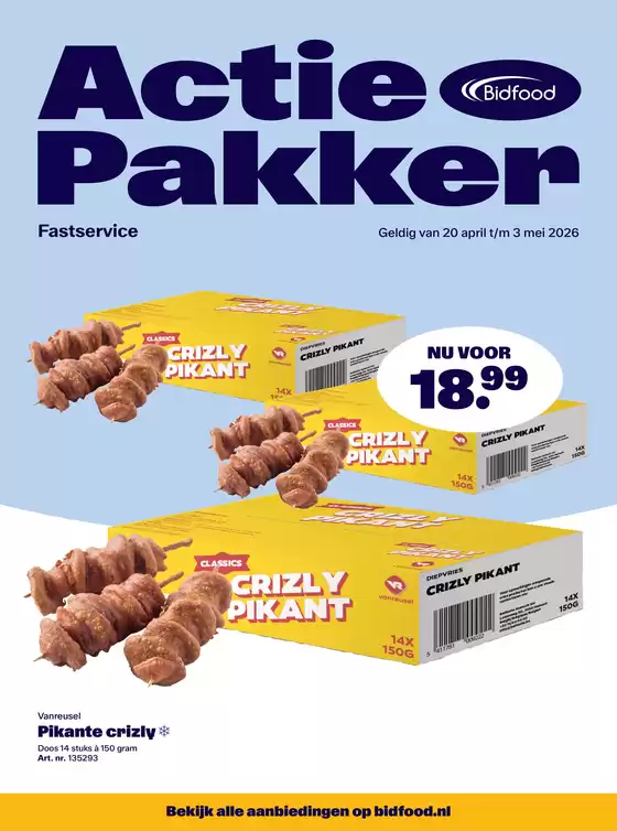 Catalogus van Bidfood in Hoogvliet | Actiepakker Fastservice | 2026-04-20T00:00:00.000Z - 2026-05-03T00:00:00.000Z
