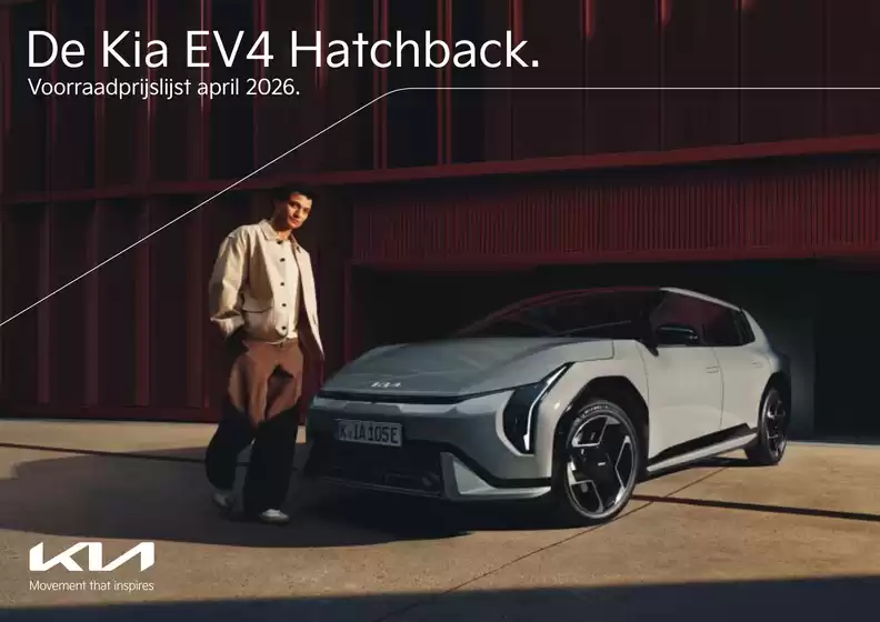 Catalogus van Kia | Kia Netherlands EV4 voorraadprijslijst | 2026-04-01T00:00:00.000Z - 2026-04-30T00:00:00.000Z