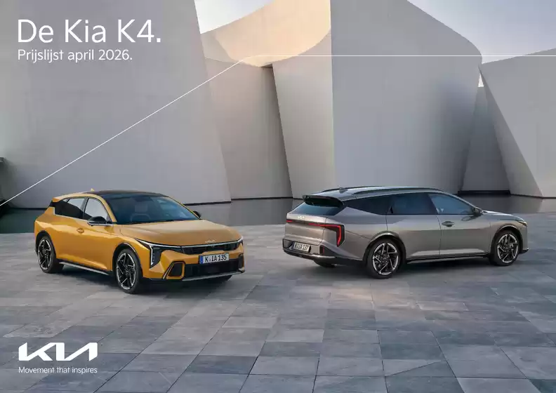 Catalogus van Kia | Kia Netherlands K4 prijslijst | 2026-04-01T00:00:00.000Z - 2026-04-30T00:00:00.000Z