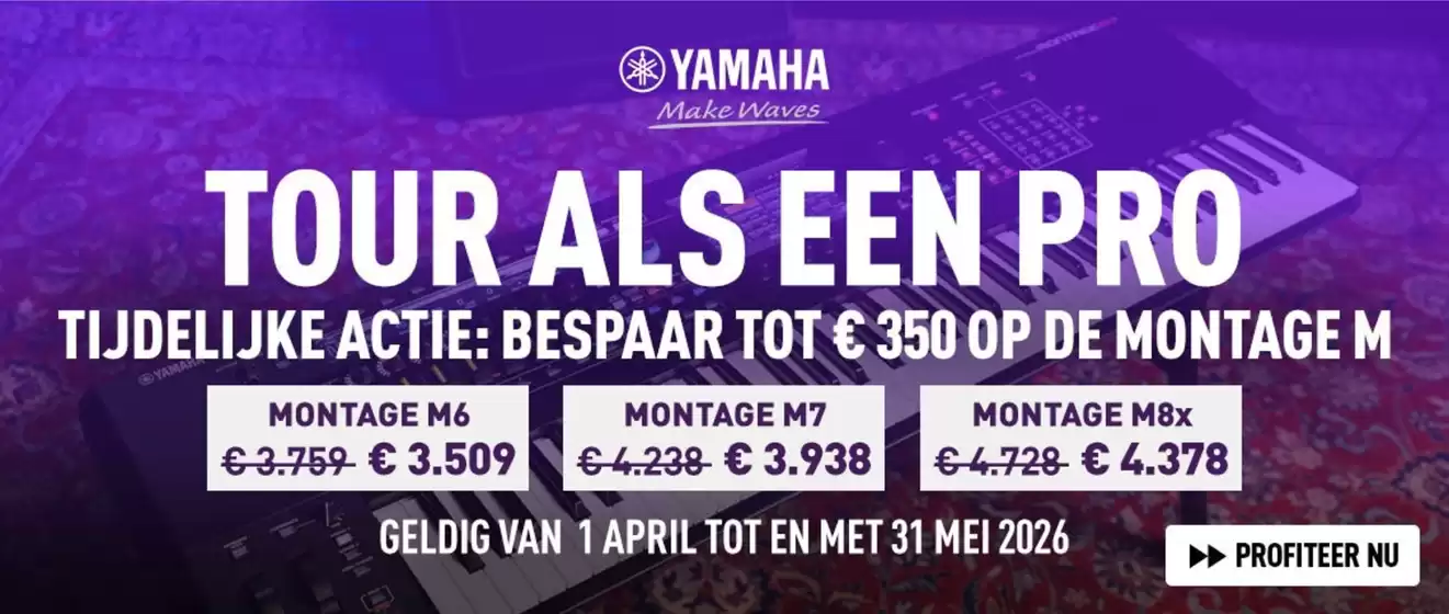 Catalogus van Bax Music | Tour Als Een Pro | 2026-04-24T00:00:00.000Z - 2026-05-31T00:00:00.000Z