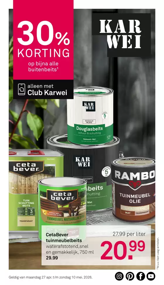 Catalogus van Karwei | Bekijk de nieuwe folder vol scherpe aanbiedingen | 2026-04-27T00:00:00.000Z - 2026-05-10T00:00:00.000Z