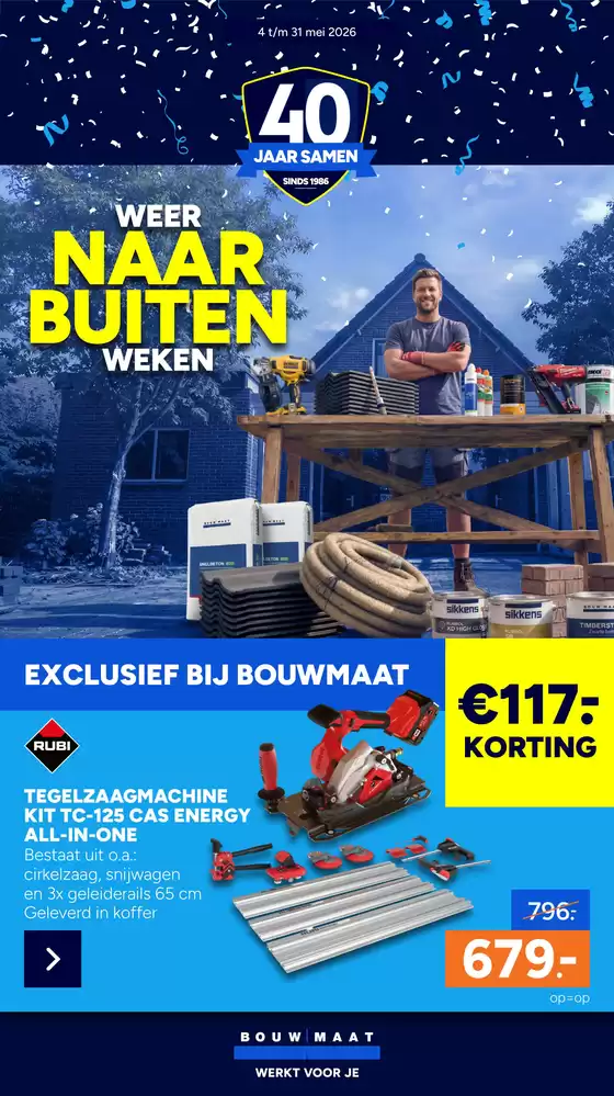 Catalogus van Bouwmaat in Assen | Bouwmaat folder | 2026-05-04T00:00:00.000Z - 2026-05-31T00:00:00.000Z