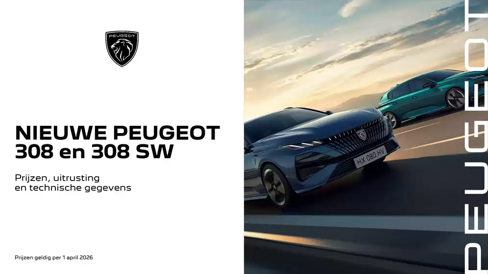 Catalogus van Peugeot | 26 Prijzen en specificaties Peugeot nieuwe 308 308 SW | 2026-05-04T00:00:00.000Z - 2026-05-18T00:00:00.000Z