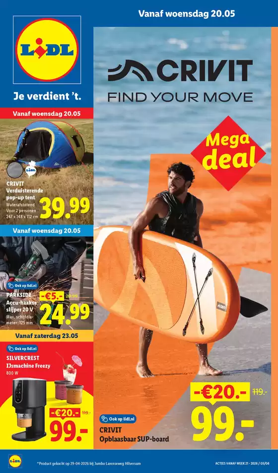 Catalogus van Lidl in Westzaan | wo 2005 za 2305 | 2026-05-20T00:00:00.000Z - 2026-05-26T00:00:00.000Z