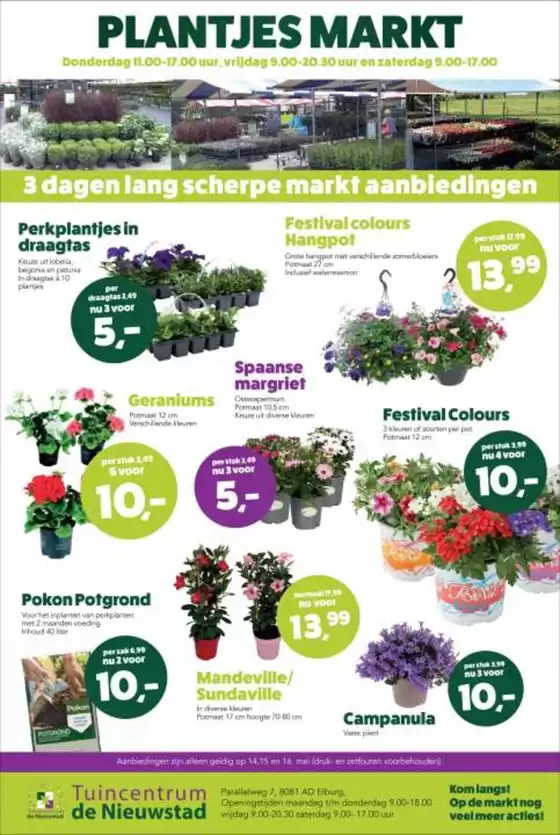 Catalogus van Tuincentrum de Nieuwstad in Enschede | Plantjes Markt | 2026-05-15T00:00:00.000Z - 2026-05-16T00:00:00.000Z
