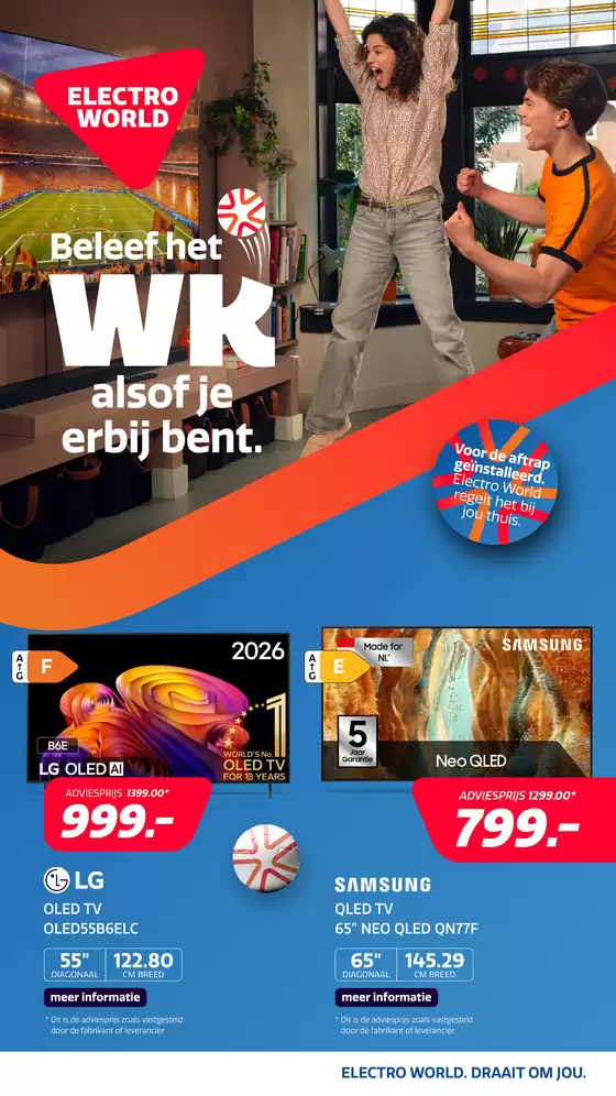 Catalogus van Electroworld | Topaanbiedingen voor slimme spaarders | 2026-05-25T00:00:00.000Z - 2026-06-08T00:00:00.000Z