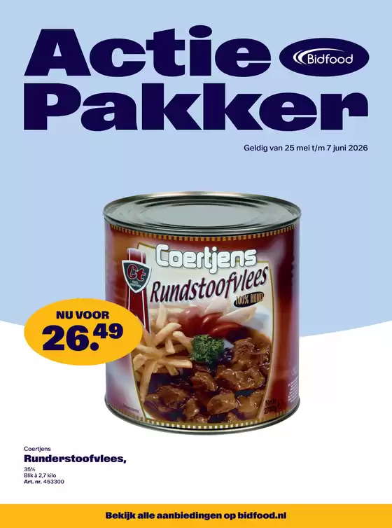 Catalogus van Bidfood in Almere | Actiepakker Fastservice | 2026-05-25T00:00:00.000Z - 2026-06-07T00:00:00.000Z
