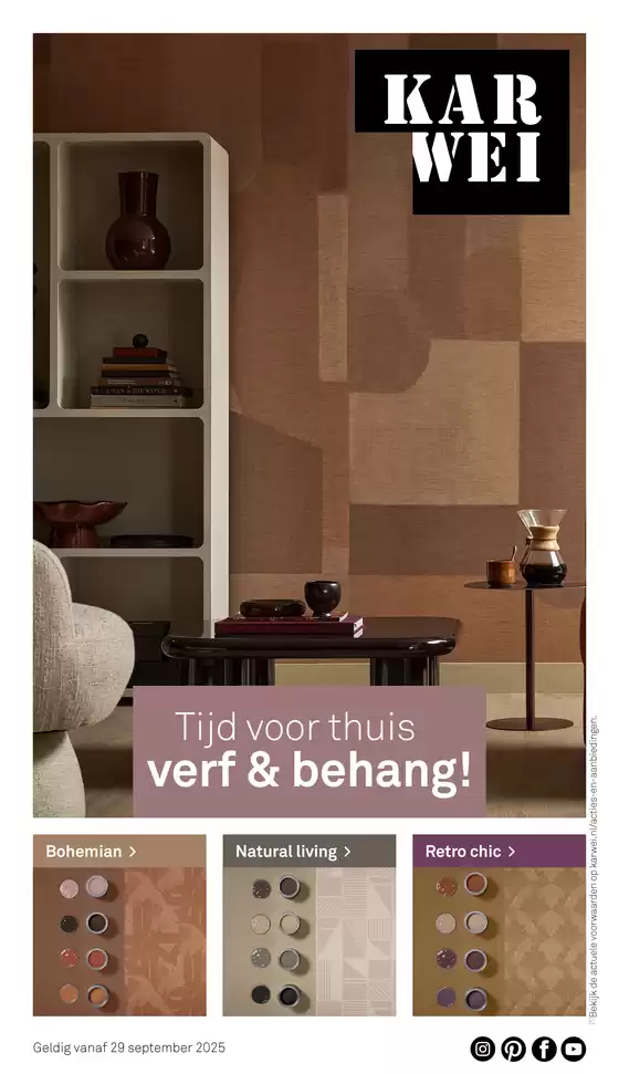 Catalogus van Karwei | Tijd voor een een kleur of patroon op de muur | 2026-06-08T00:00:00.000Z - 2026-06-22T00:00:00.000Z