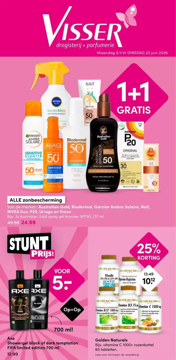 Catalogus van Drogisterij Visser | Drogisterij Visser folder | 2026-06-08T00:00:00.000Z - 2026-06-23T00:00:00.000Z