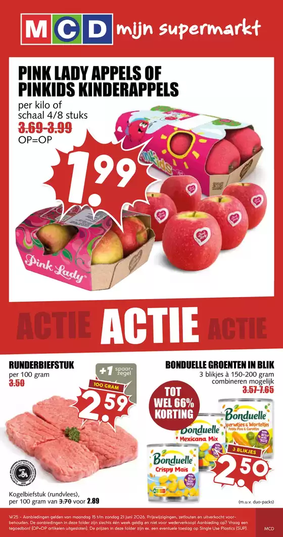 Catalogus van MCD Supermarkt in Beverwijk | Topaanbiedingen voor alle koopjesjagers | 2026-06-15T00:00:00.000Z - 2026-06-21T00:00:00.000Z